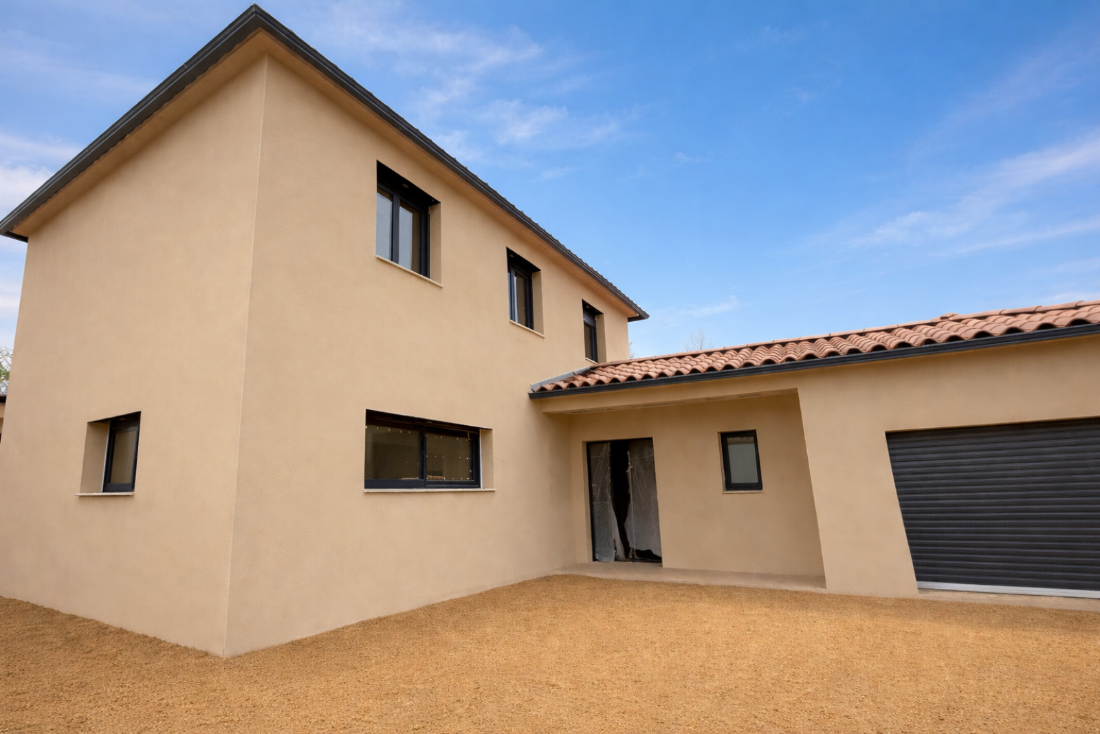 Maison neuve de 145 m² à Grans avec architecture contemporaine et étage