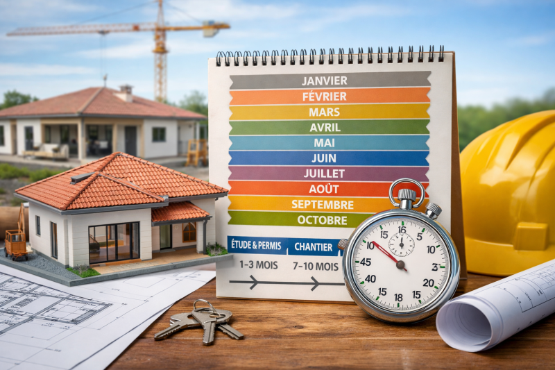 Délais construction maison individuelle permis CCMI travaux