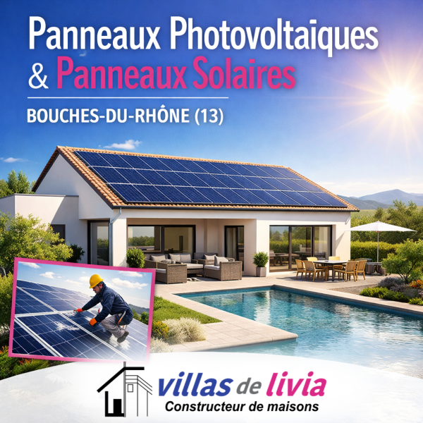 panneaux photovoltaïques solaires maison neuve Bouches-du-Rhône